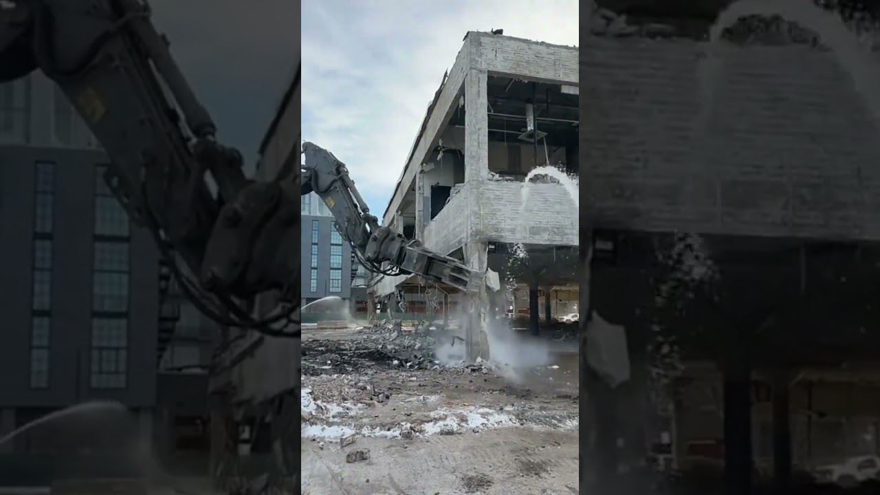 Demolishing old buildings