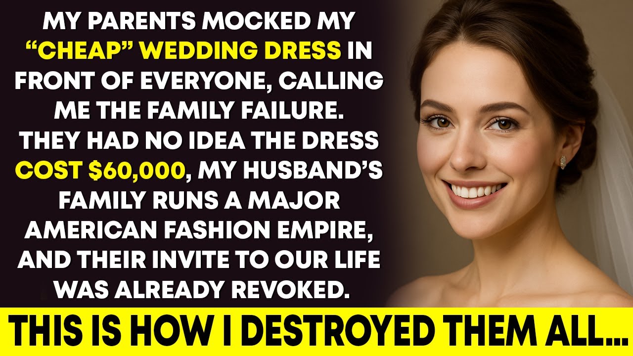 My Parents Mocked My “Cheap” Wedding Dress — They Had No Idea It Was a $60,000 Couture Gown