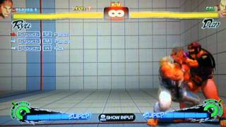 Super Street Fighter IV - Ryu Trial 7 Guide with comments (Playing with pad)