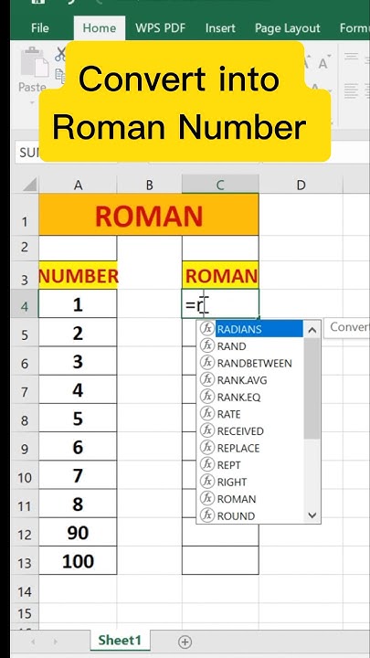 convert-number-to-roman-numerals-in-excel-shorts-excel-youtube