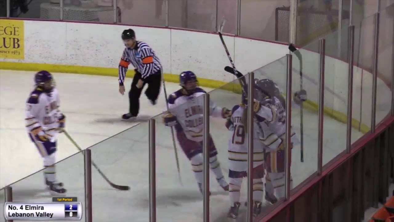 Elmira College Women's Ice Hockey Highlights vs. Lebanon Valley YouTube