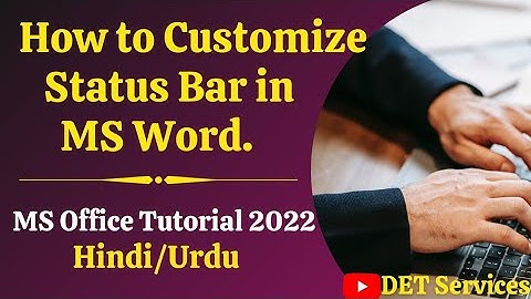 (5.) Customize Status Bar in MS Office Word | How to Customize Status Bar in Microsoft Office Word