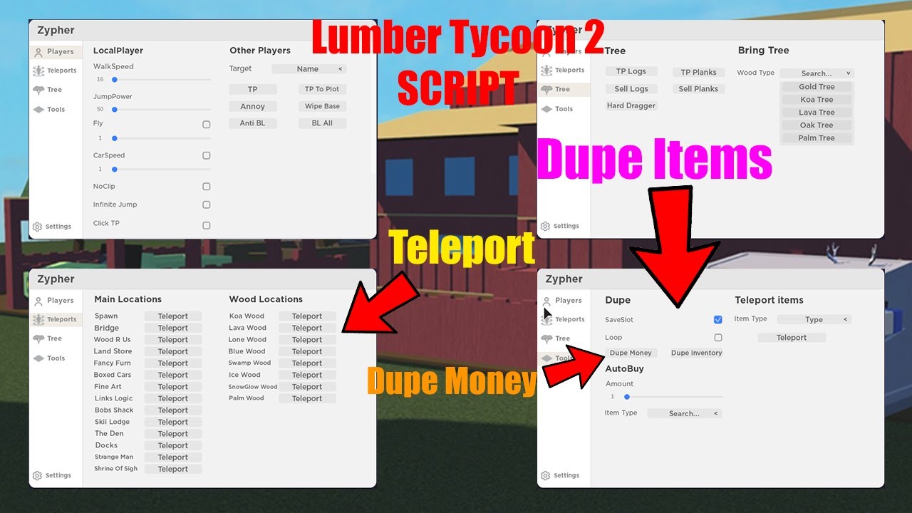 Zypher Lumber Tycoon 2 Script Working Money Dupe Youtube