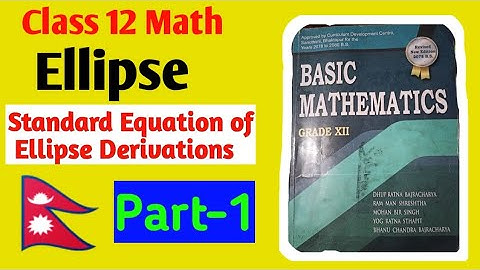 Part-1Ellipse 12th math || Standard Equation Of Ellipse || Tuition Master