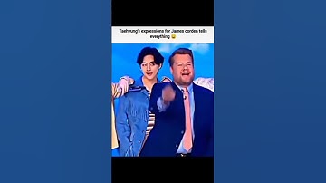 Taehyung 🐻 expressions 😏 for James Corden tells everything😌 💜#bts #viralvideo #shorts #fyp #army 💜