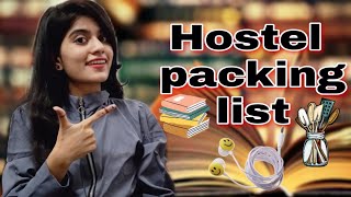 Hostel essentials  | what to pack for hostel | Hostel packing list | Rakhi Tiwari vlogs .