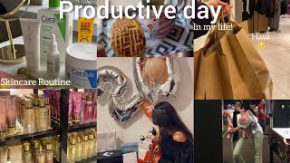 Day in my life vlog:ايام من حياتي✨️(shopping ?,skincare?,day with my cousine?..)