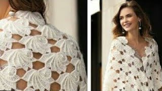 كروشيه /جديد شال الزفاف(شال اللؤلؤة )من اليز الشرح بالعربي خطوة بخطوة crochet shawl tutorial