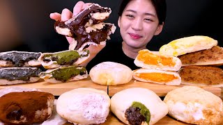 🍞Cream Bread😍부산 빵지순례 맛집✨더베이베이커리 크림빵&amp;모찌빵 10개 먹방❤[Lotus, Corn, Yellow Cheese, Chocolate,] Mukbang