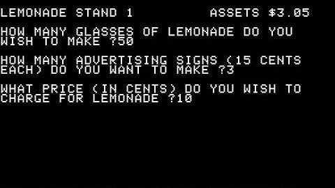 Lemonade Stand  (1973)