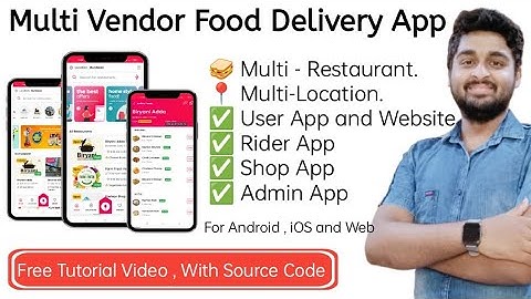 How to make a multi vendor Food delivery app | Food ordering app like zomato, Free tutorial in Hindi