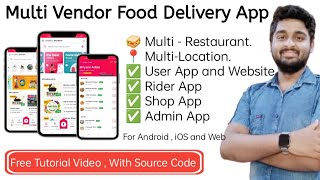 How to make a multi vendor Food delivery app | Food ordering app like zomato, Free tutorial in Hindi screenshot 3
