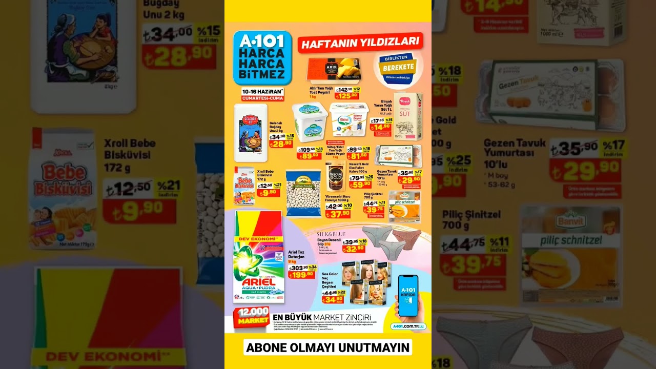 A101 YARIN KATALOĞU | GIDA VE TEMİZLİK #aktüel #a101