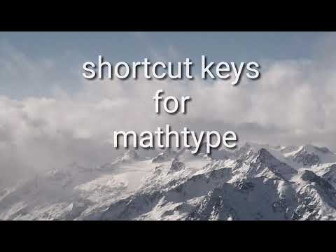 MathType Shortcut Keys | MathType 6.9