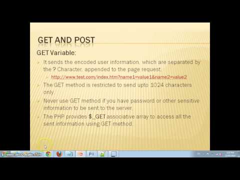 PHP Tutorial - GET and POST variables