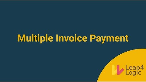 Odoo   Multiple Invoice Payment