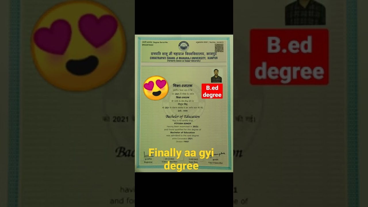 B.Ed degree || b.ed marksheet ||