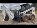 Bobcat 863 with Bobcat 709 Backhoe | Belted Galloway Homestead