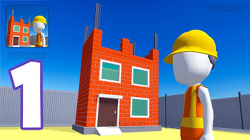 Pro Builder 3D Gameplay Walkthrough Part 1 - Tutorial Build A Fancy House (Android,iOS)