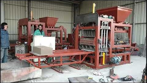 QT4-18 automatic hydraulic block machine purchased by Ghanaian customers is being tested