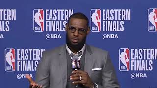 LeBron James PostGame Game 1 against the Celtics