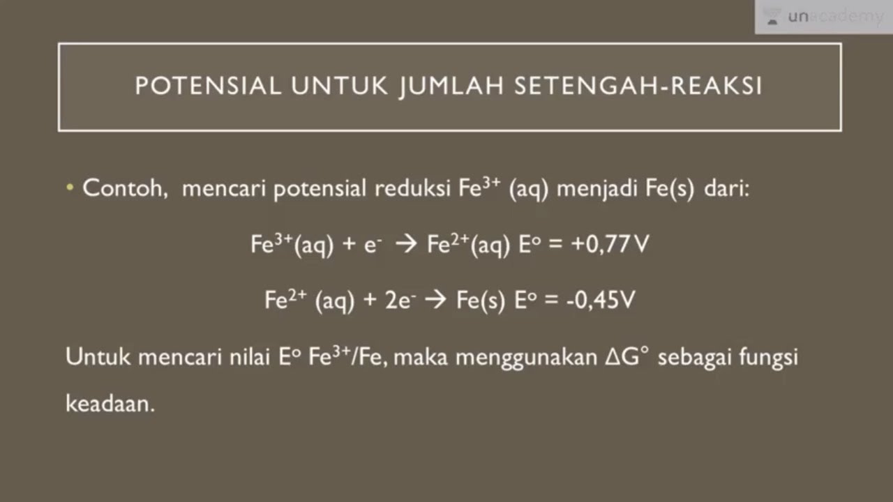 Hubungan Potensial Sel Dengan Energi Bebas Gibbs Kimia Sbmptn Un Sma Youtube