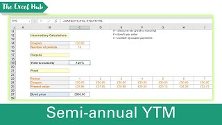 Calculate The YTM Of A Bond With Semi Annual Coupon Payments In Excel