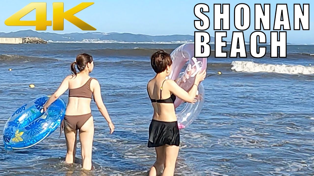 夏真っ盛りの片瀬東浜ビーチ The most popular beach near Tokyo.2021.8  The height of summer.