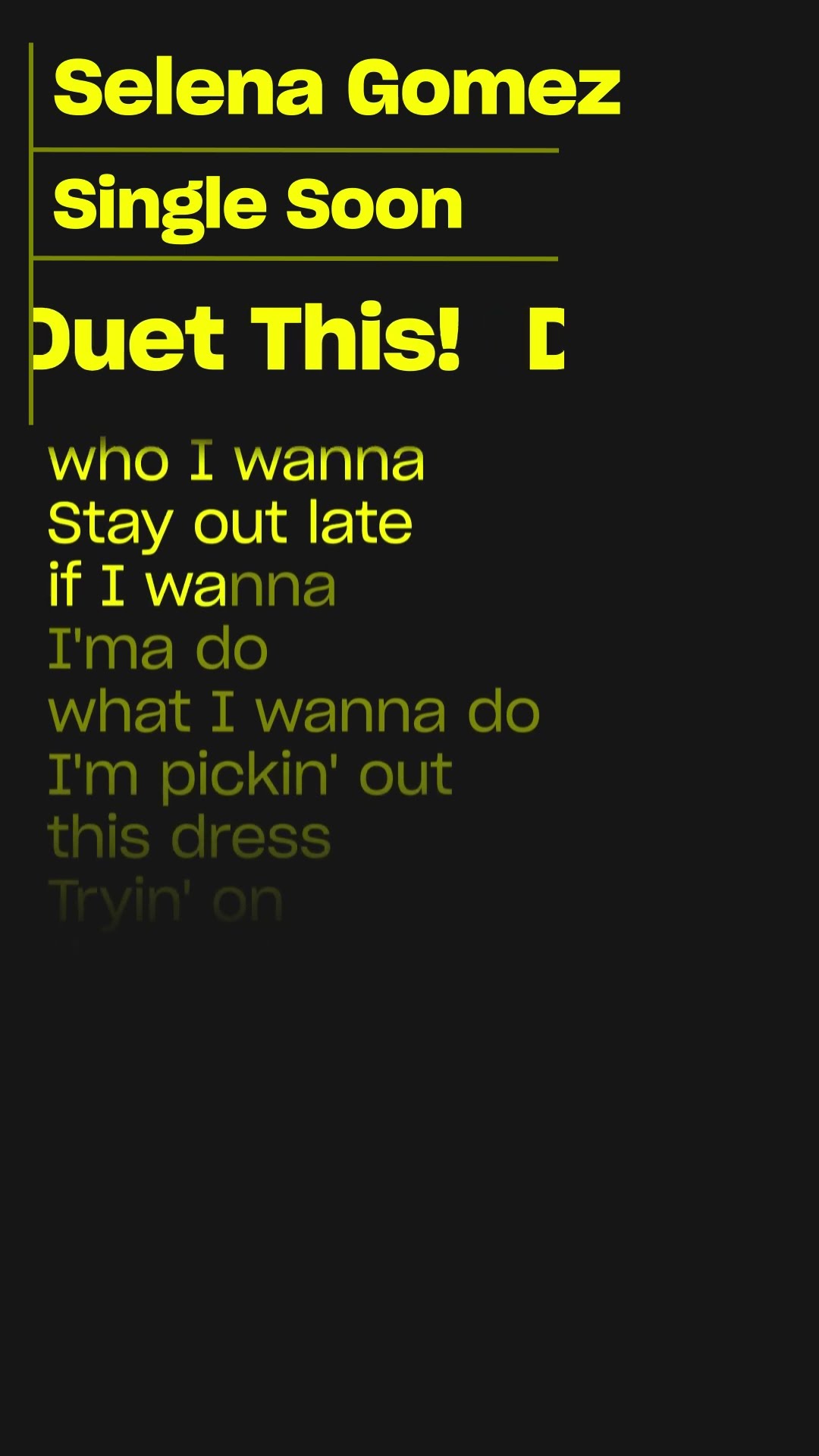 Selena Gomez - Single Soon (Karaoke Short)  #karaoke #karaokehits #music #cover