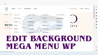 Edit background image mega menu Wordpress Theme 2023