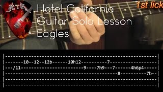 Hotel California Guitar Solo Lesson - Eagles (with tabs) chords