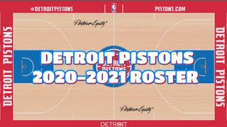 Detroit Pistons Roster 2020-2021 Season
