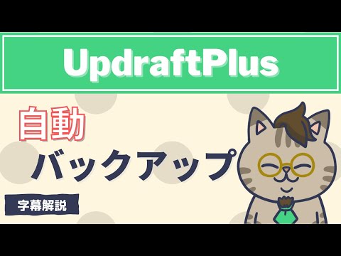 ワードプレスプラグイン『UpdraftPlus』の自動バックアップ方法を解説した字幕動画