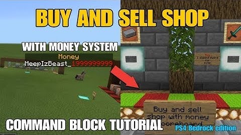 BUY AND SELL SHOP WITH MONEY SYSTEM! | PS4 Bedrock Command Tutorial