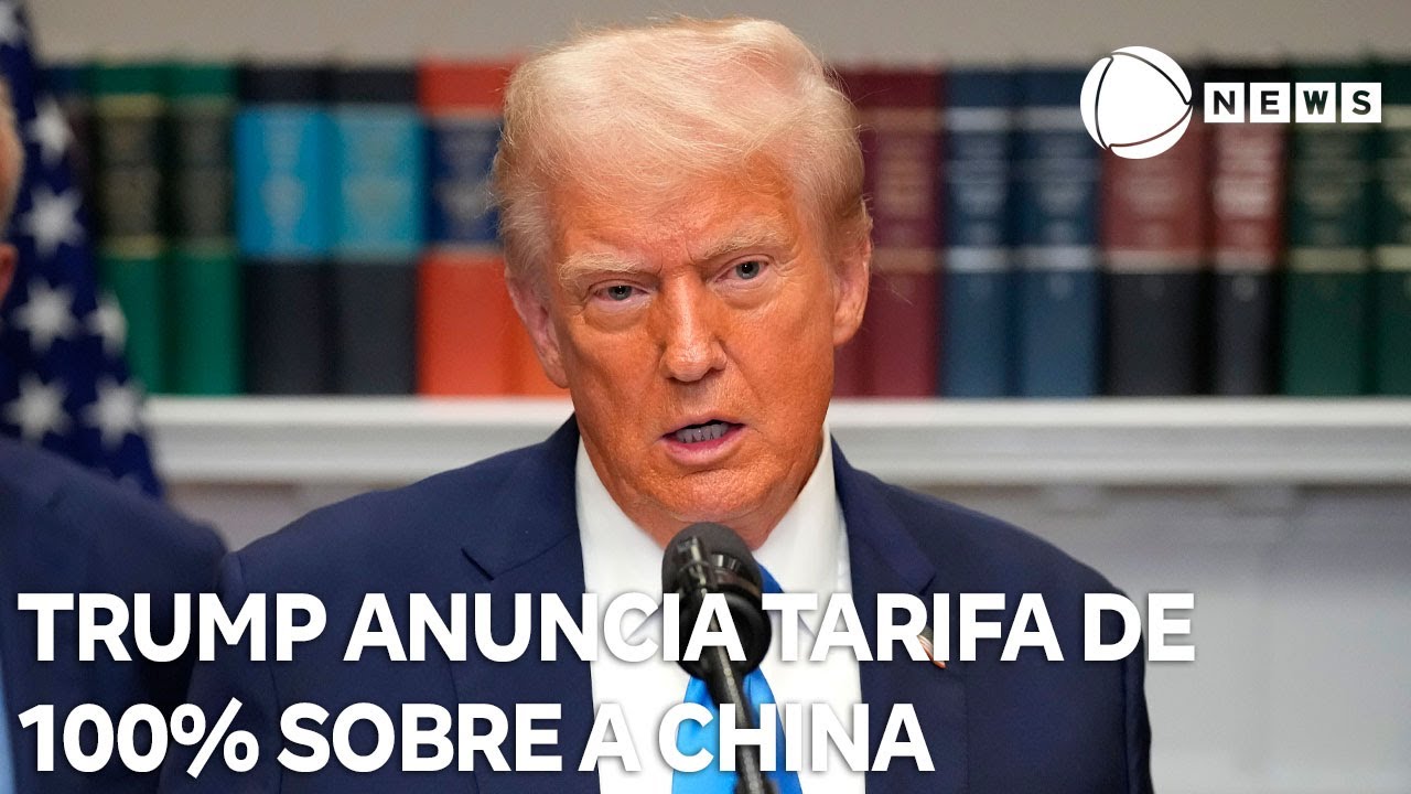 Trump anuncia tarifa de 100% sobre a China a partir de novembro - YouTube