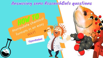 Answering to some #researchgate questions regarding to chemicl data manipulation with #openbabel