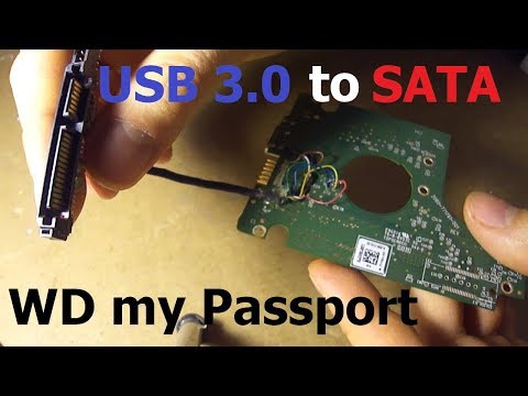 WD my passport. Переключение с встроенного USB 3.0 на SATA.