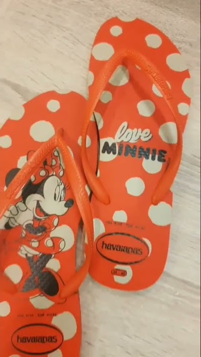 Sandália Havaianas Slim Disney Minnie Bolinhas Coleção 2021