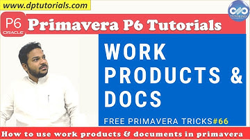 PRIMAVERA P6 WORK PRODUCTS AND DOCUMENTS || HOW TO USE || Primavera Tricks || dptutorials