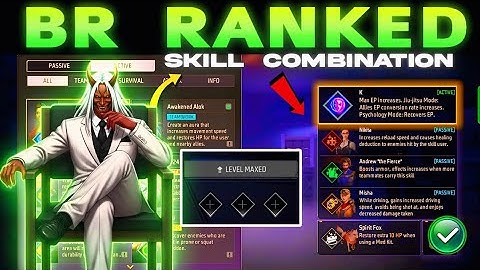BR rank character combination - Best Character character combination in Free Fire -Skill Combination