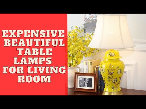 Expensive large ceramic beautiful table lamps for Living Room