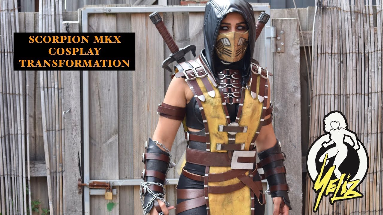 MORTAL KOMBAT MK11 Scorpion Cosplay Transformation JUST YELIZ ...