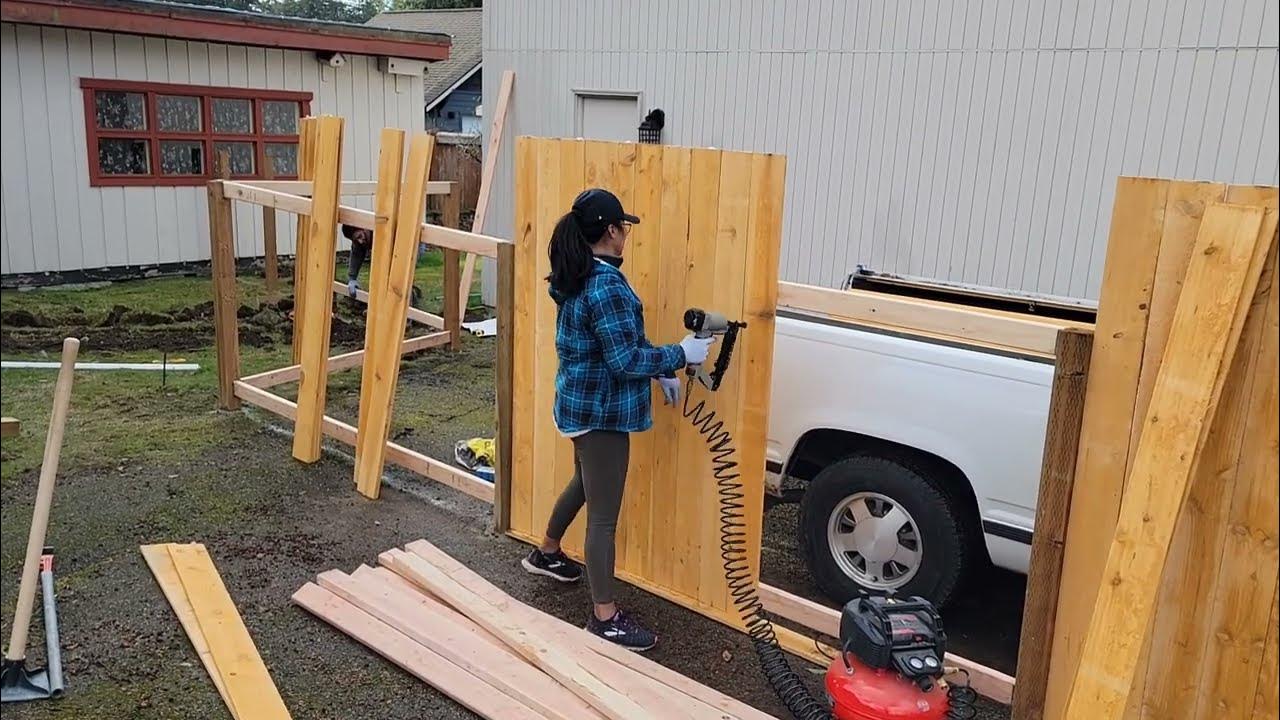DIY privacy fence YouTube