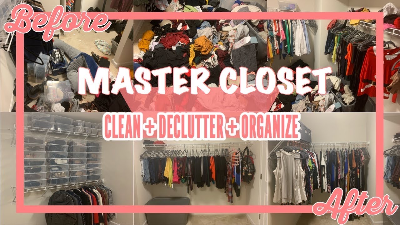 Master Bedroom Closet Clean, Organize and Declutter With Me!|Mika Marie ...