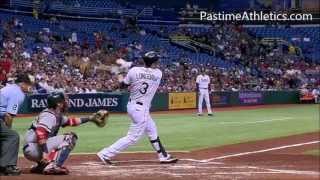 Evan Longoria Baseball Swing Hitting Mechanics Instruction Slow Motion Video Tampa Bay Rays MLB