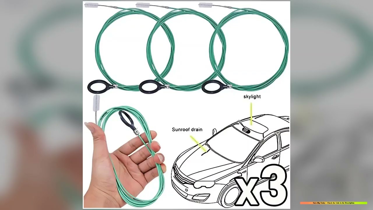 3m Drain Hole Cleaning Brush Flexible Car Drain Dredge Sunroof Cleaning Scrub Brush Tool