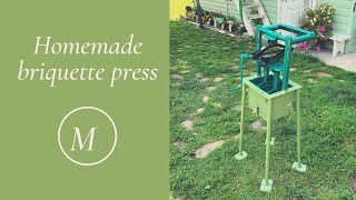 Homemade fuel briquette press...