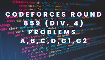 Codeforces Round 859 (Div. 4) Solutions