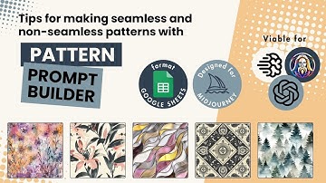 Pattern Prompt Builder for Midjourney: design seamless & non-seamless patterns