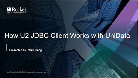 How U2 JDBC Client Works with UniData